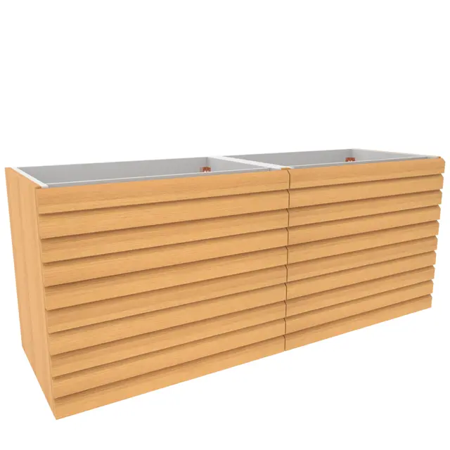 Servantskap stav MIE 140dbl 140x46x57cm eik finer 