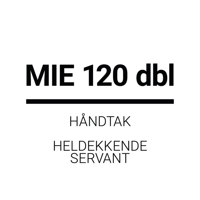 MIE 120DBL Møbelpakke med håndtak Mix & Match m/heldekkende servant 