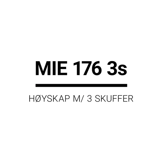 MIE 176 3S Høyskap Mix & Match 