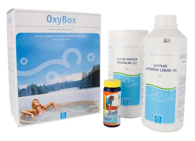 VikingBad Oxybox - klorfritt alternativ Active Oxygen 1kg, OxyPlus 1 liter 